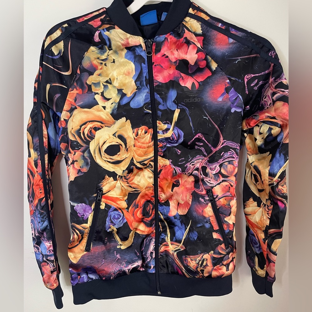 Adidas Originals Girls Youth Superstar Floral Track Jacket